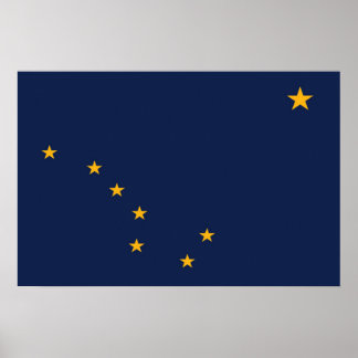 Staatsflagge Alaska, USA Poster