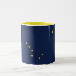 Staatsflagge Alaska Zweifarbige Tasse