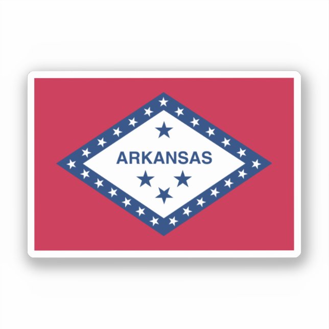 Staatsflagge Arkansas Aufkleber (Vorderseite)