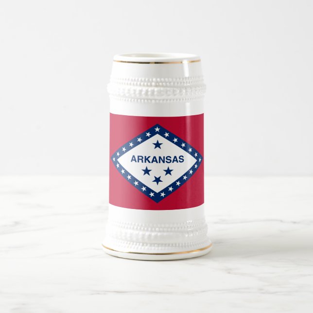 Staatsflagge Arkansas Bierglas (Mittel)
