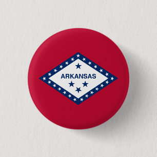 Staatsflagge Arkansas Button