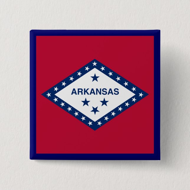Staatsflagge Arkansas Button (Vorderseite)