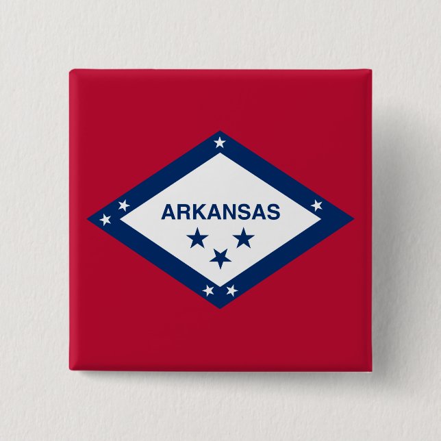 Staatsflagge Arkansas Button (Vorderseite)