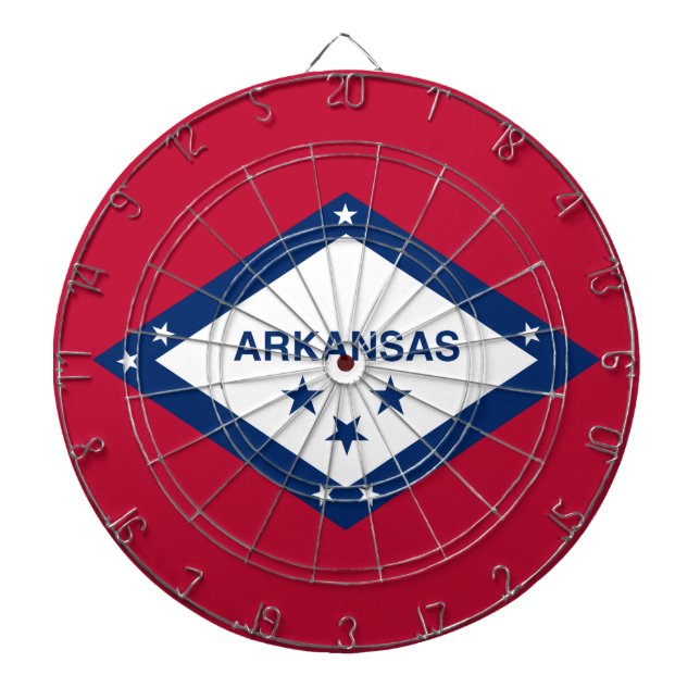 Staatsflagge Arkansas Dartscheibe (vorne)