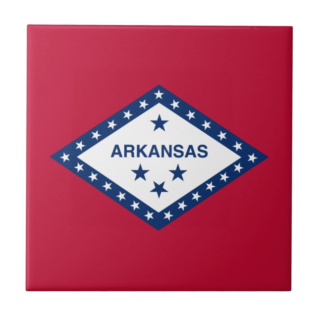 Staatsflagge Arkansas Fliese (Vorderseite)