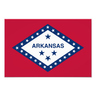 Staatsflagge Arkansas Fotodruck