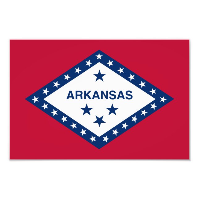 Staatsflagge Arkansas Fotodruck (Vorne)