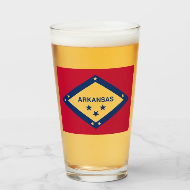 Staatsflagge Arkansas Glas (Vorne (Gefüllt))