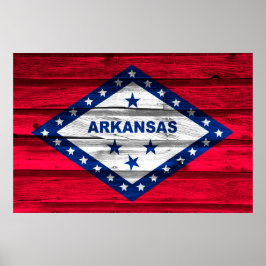 Staatsflagge Arkansas Grunge Poster