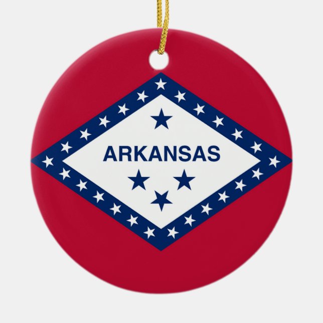 Staatsflagge Arkansas Keramikornament (Vorne)