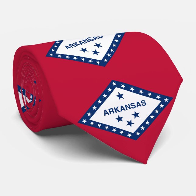 Staatsflagge Arkansas Krawatte (Gerollt)