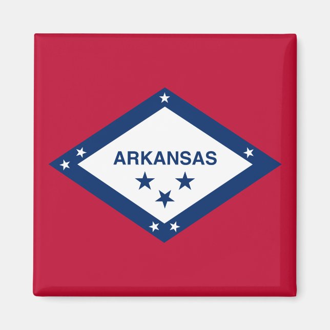 Staatsflagge Arkansas Magnet (Vorne)