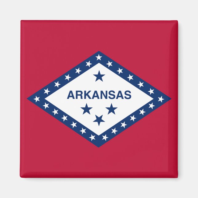 Staatsflagge Arkansas Magnet (Vorne)