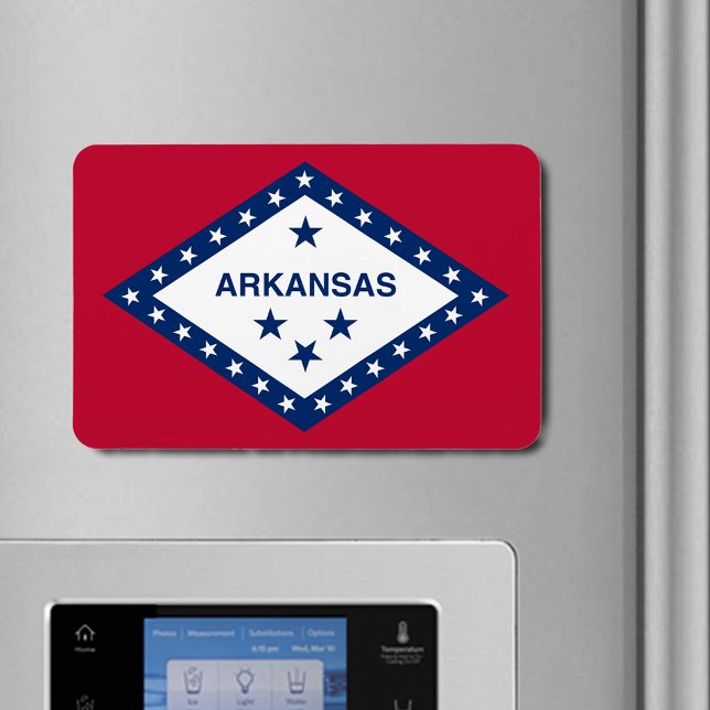 Staatsflagge Arkansas Magnet (Arkansas State Flag Flexible Magnet)