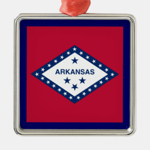Staatsflagge Arkansas Ornament Aus Metall