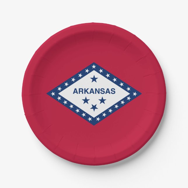 Staatsflagge Arkansas Pappteller (Vorderseite)