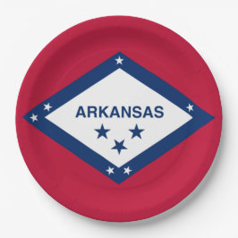 Staatsflagge Arkansas Pappteller