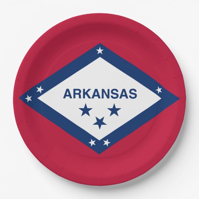 Staatsflagge Arkansas Pappteller (Vorderseite)