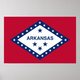 Staatsflagge Arkansas Poster