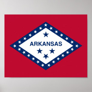 Staatsflagge Arkansas Poster
