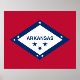 Staatsflagge Arkansas Poster