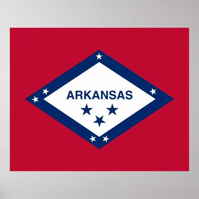 Staatsflagge Arkansas Poster (Vorne)