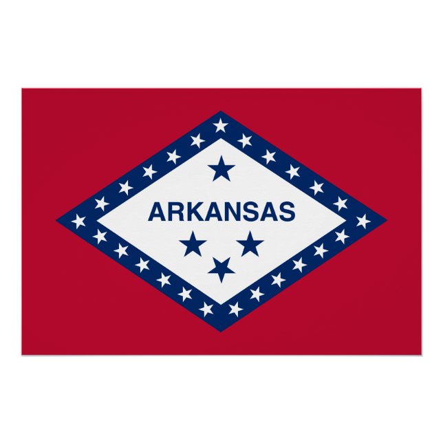 Staatsflagge Arkansas Poster (Vorderseite)