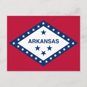 Staatsflagge Arkansas Postkarte