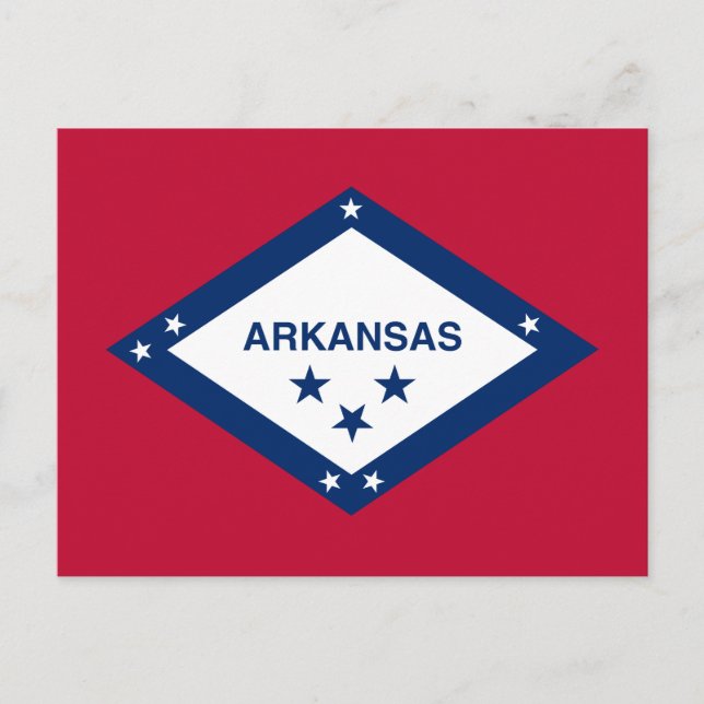 Staatsflagge Arkansas Postkarte (Vorderseite)
