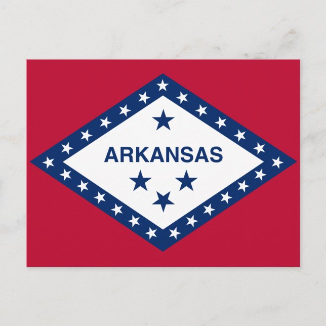 Staatsflagge Arkansas Postkarte (Vorderseite)
