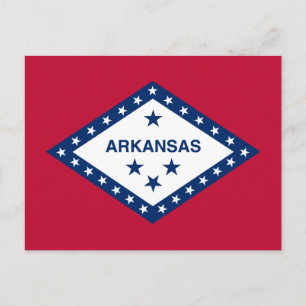 Staatsflagge Arkansas Postkarte