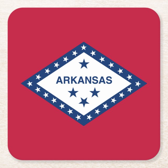 Staatsflagge Arkansas Rechteckiger Pappuntersetzer (Vorderseite)