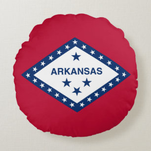 Staatsflagge Arkansas Rundes Kissen