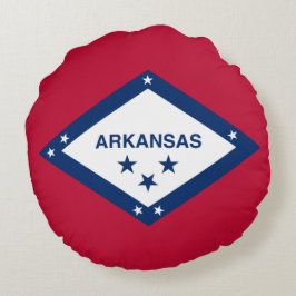 Staatsflagge Arkansas Rundes Kissen
