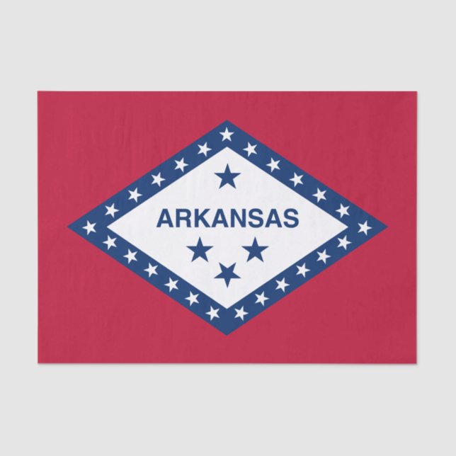 Staatsflagge Arkansas Seidenpapier (Vorderseite)