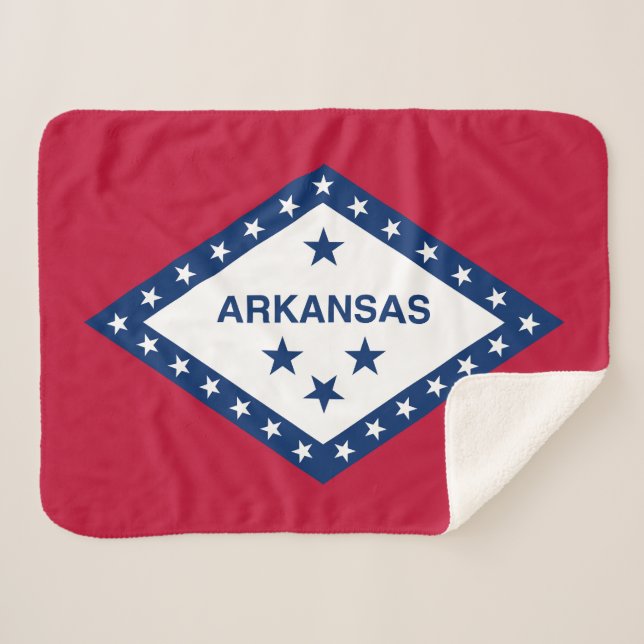 Staatsflagge Arkansas Sherpadecke (Vorderseite (Horizontal))