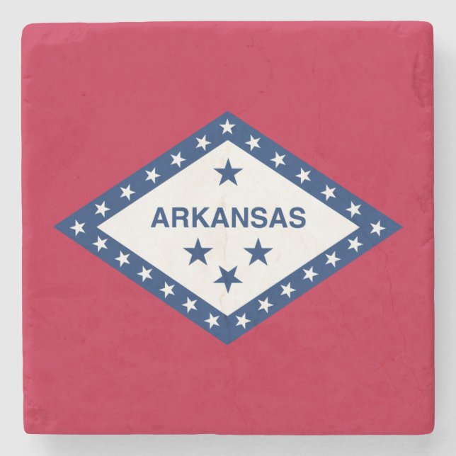 Staatsflagge Arkansas Steinuntersetzer (Vorderseite)