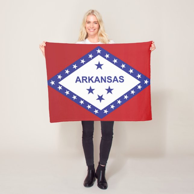 Staatsflagge Arkansas, USA Fleecedecke (Beispiel)