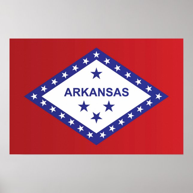 Staatsflagge Arkansas, USA Poster (Vorne)