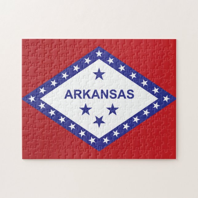 Staatsflagge Arkansas, USA Puzzle (Horizontal)