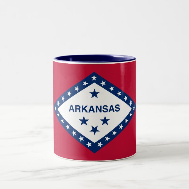 Staatsflagge Arkansas Zweifarbige Tasse (Mittel)