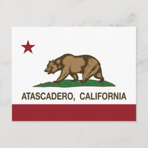 Staatsflagge Atascadero Postkarte