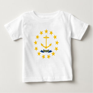 Staatsflagge auf der Insel Rhode Baby T-shirt