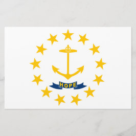 Staatsflagge auf der Insel Rhode Briefpapier