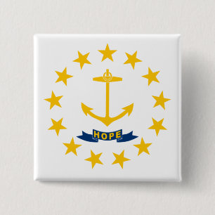 Staatsflagge auf der Insel Rhode Button
