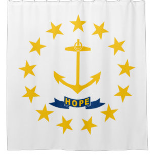 Staatsflagge auf der Insel Rhode Duschvorhang