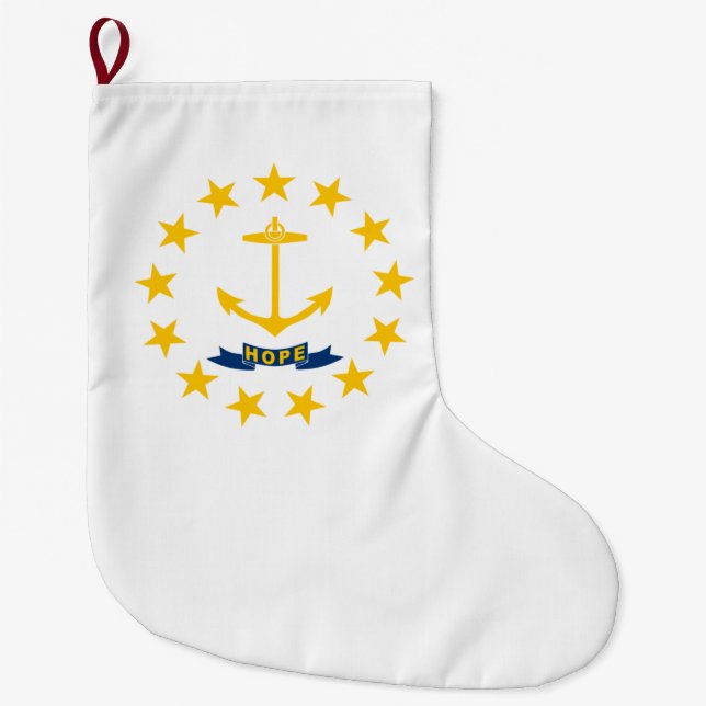 Staatsflagge auf der Insel Rhode Großer Weihnachtsstrumpf (Vorderseite)
