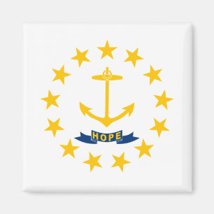 Staatsflagge auf der Insel Rhode Magnet