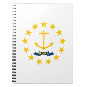 Staatsflagge auf der Insel Rhode Notizblock