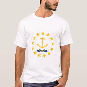 Staatsflagge auf der Insel Rhode T-Shirt